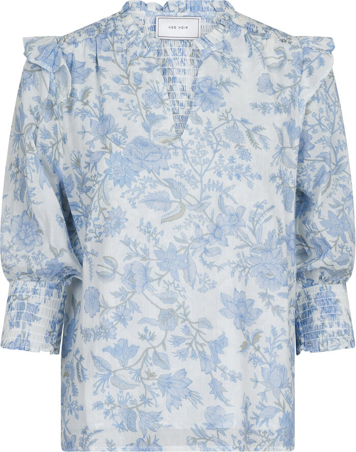 Neo Noir Davina Rose Field Blouse Light blue