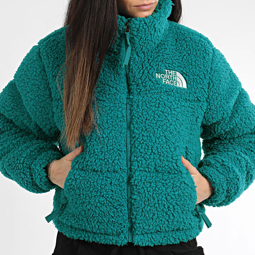 Veste Fourrure Femme Nuptse A7WSK Turquoise
