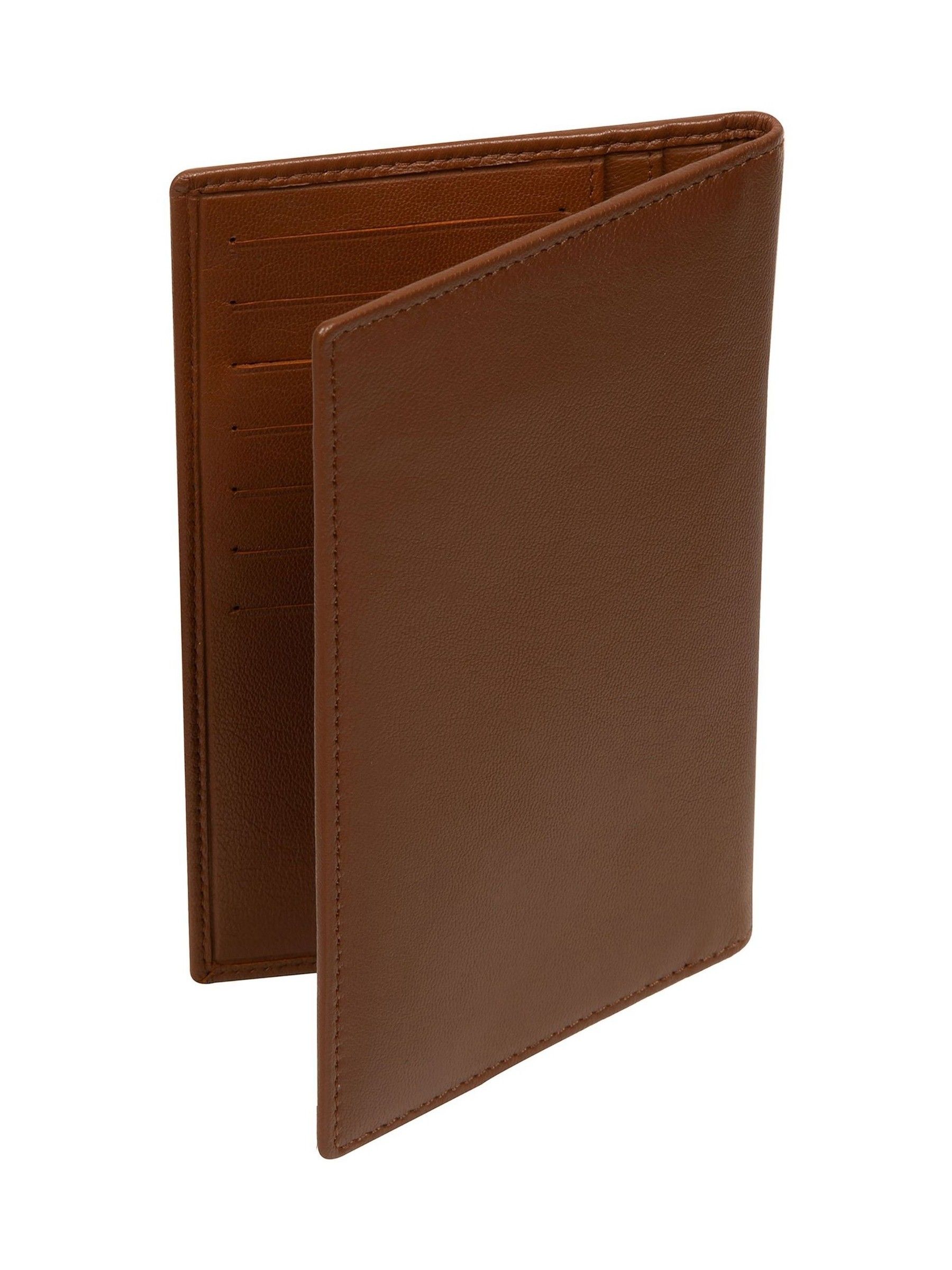 Pure Luxuries London 'George' Leather Brown Card Holder