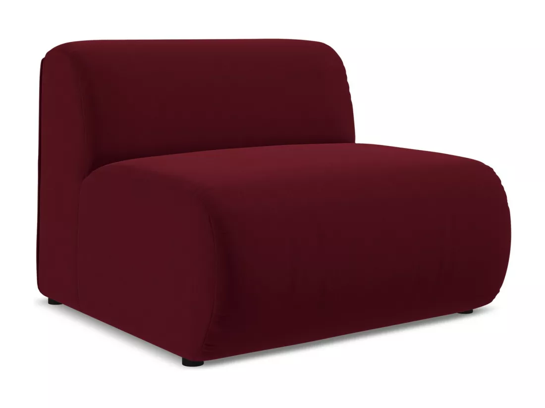 Fauteuil pour canapé modulable en velours - bourgogne - EKAHI
