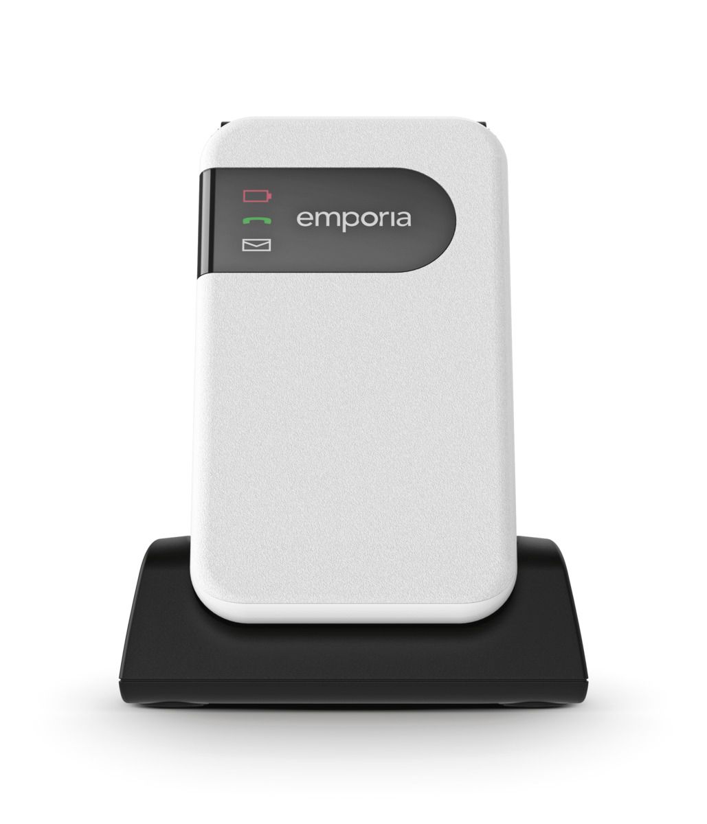 emporia SIMPLICITYglam Smartphone mit Klappfunktion 4G weiß 128 MB 2,8 Zoll