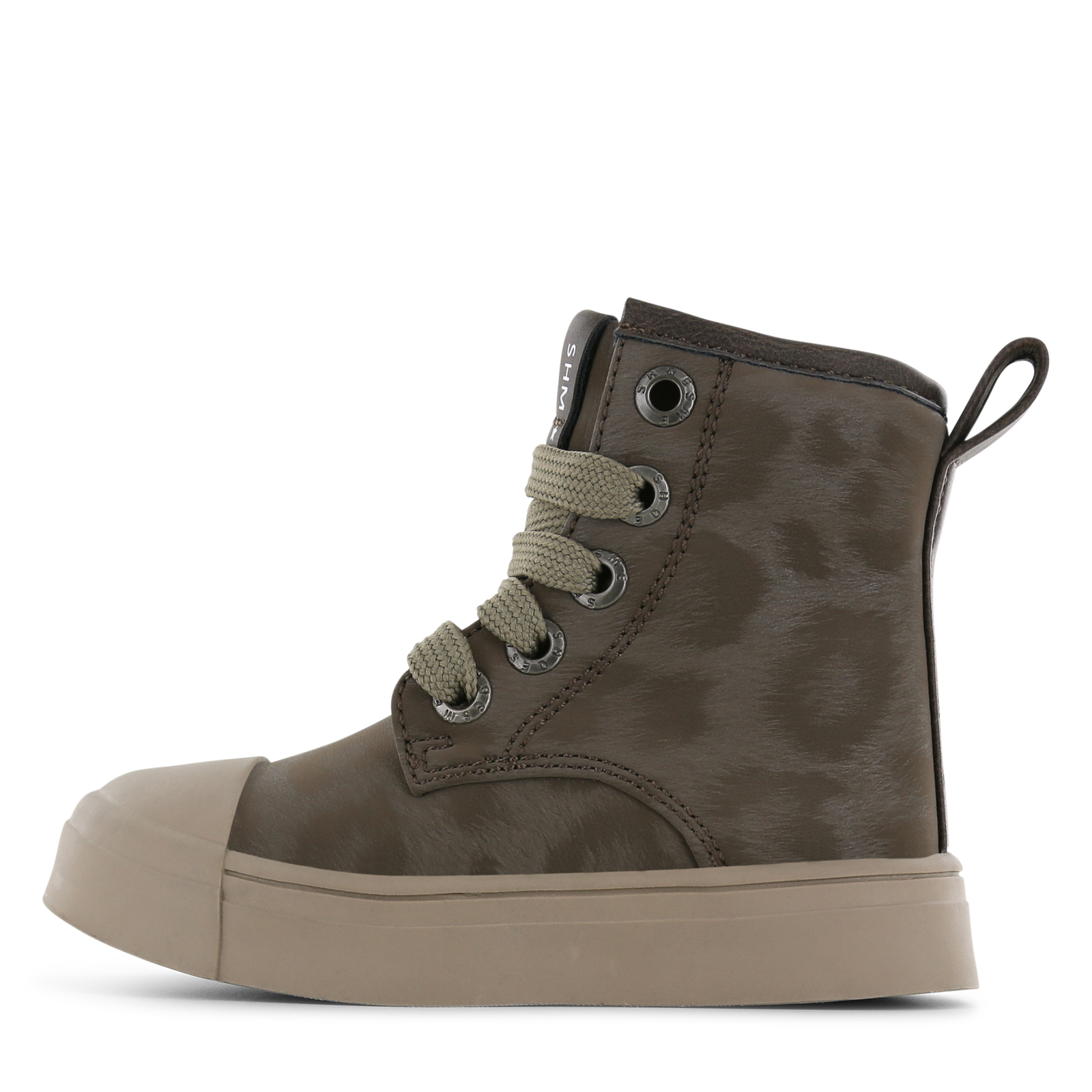 Shoesme taupefarbener Schnürschuhe mit Panther-Print