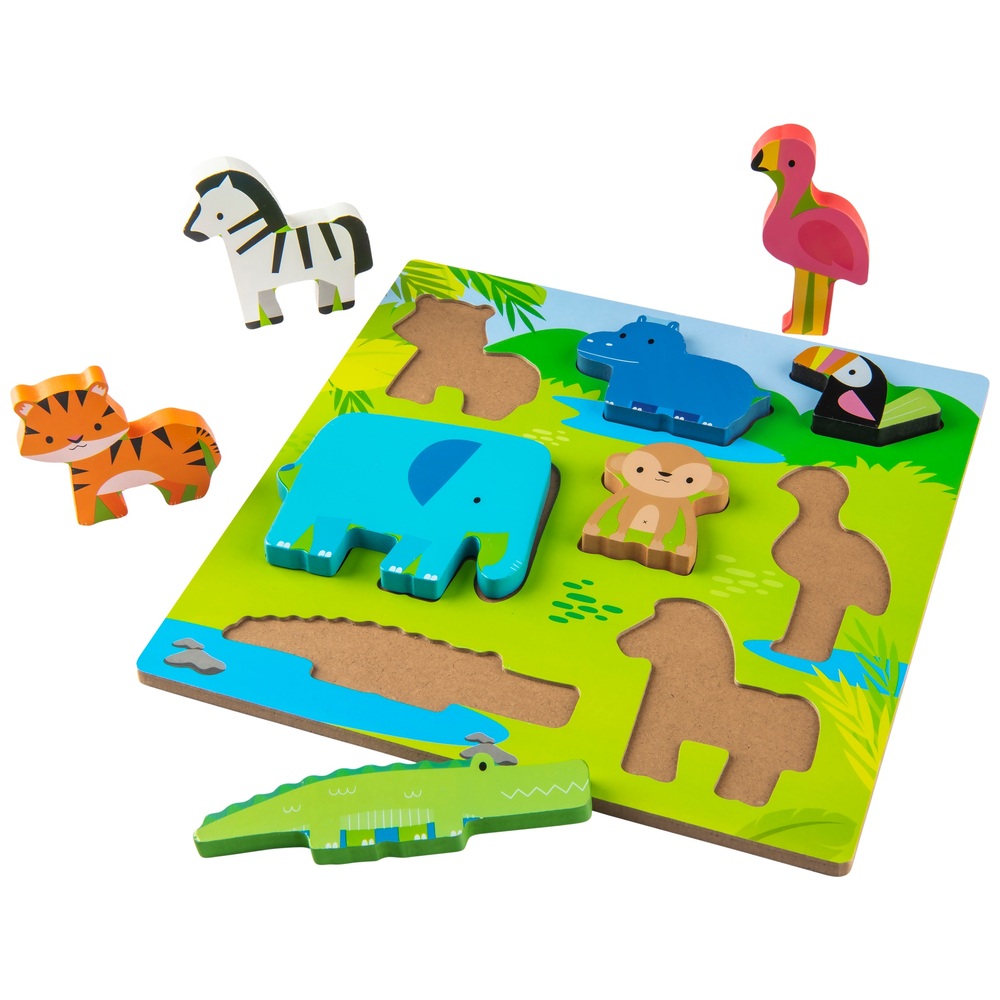 Massives Holzpuzzle Safari