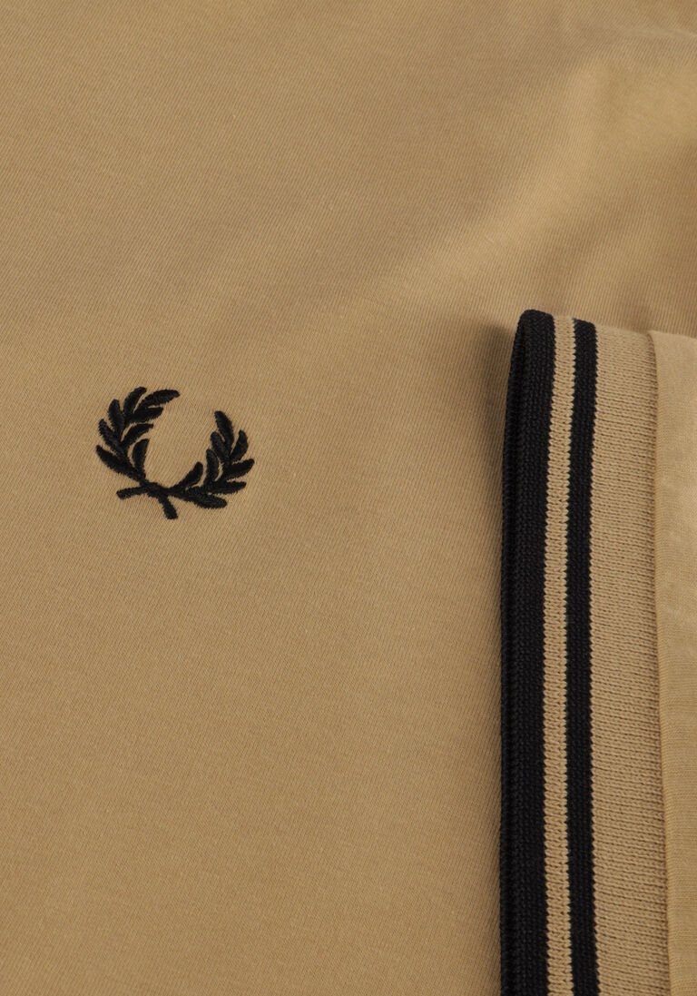 FRED PERRY khaki fred perry t-shirt twin tipped t-shirt
