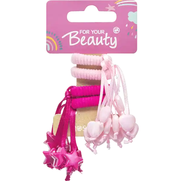 FYB 163 Joy pink 4 Stk Haargummis