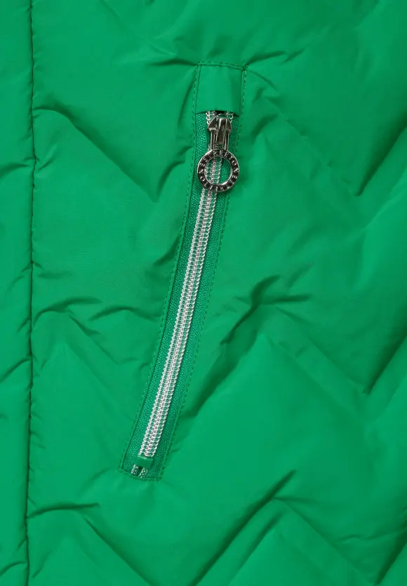 Longweste mit Kapuze - arty green