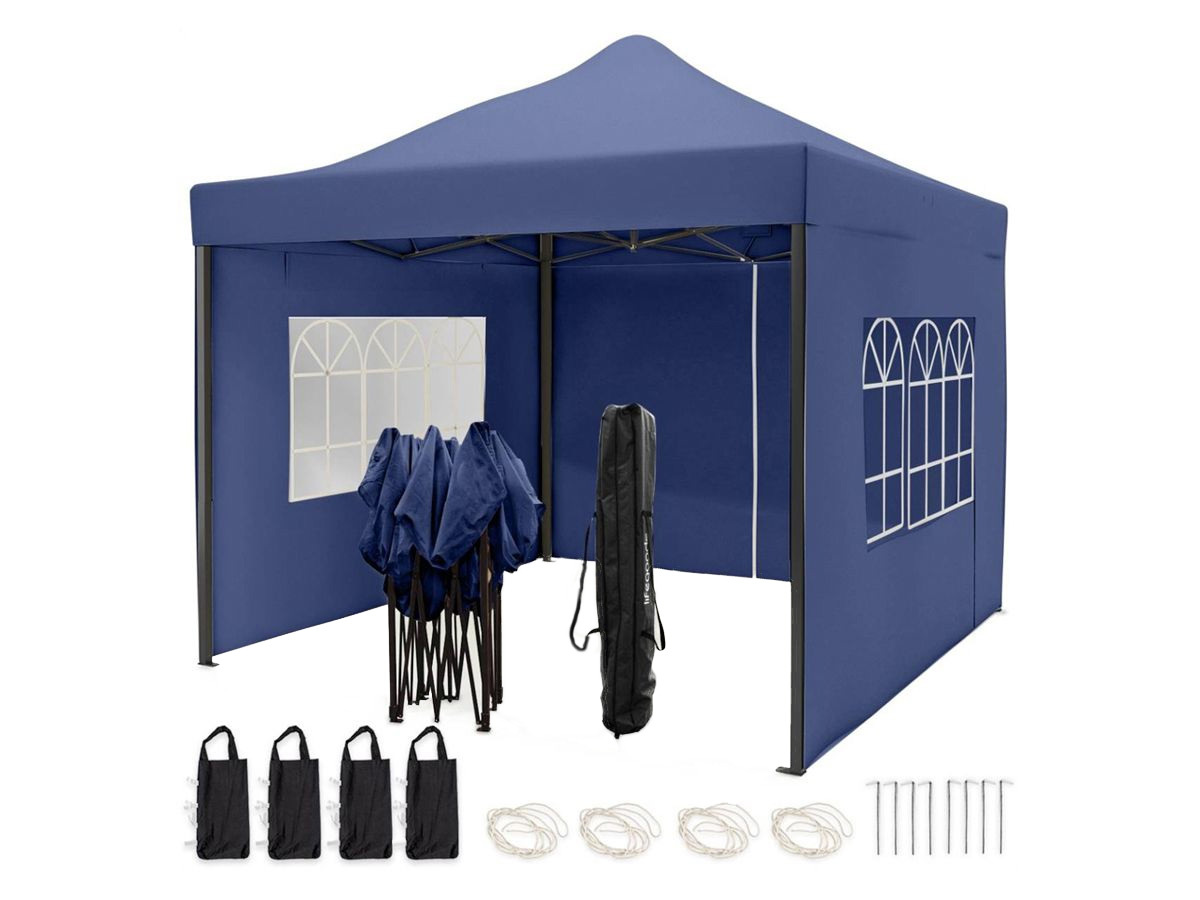 LifeGoods 3 x 3 meter partytent met zijwanden - Dark Blue