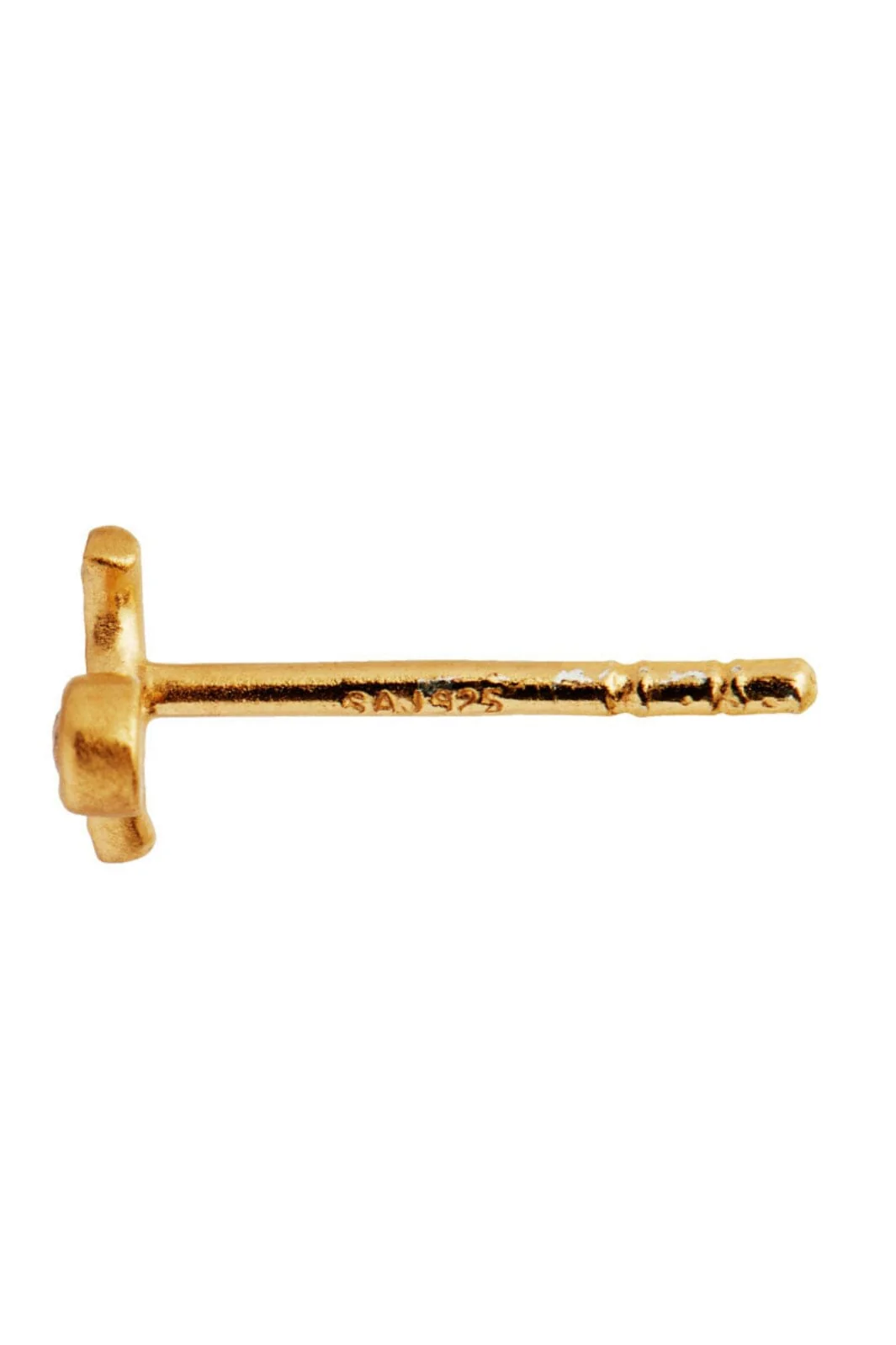 Stine A Petit Wave Earring Goldenen With Stone