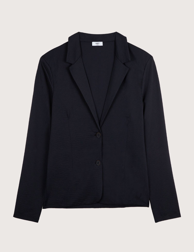HBT WAFFLE  | SHIRLEY VESTE NOIRE