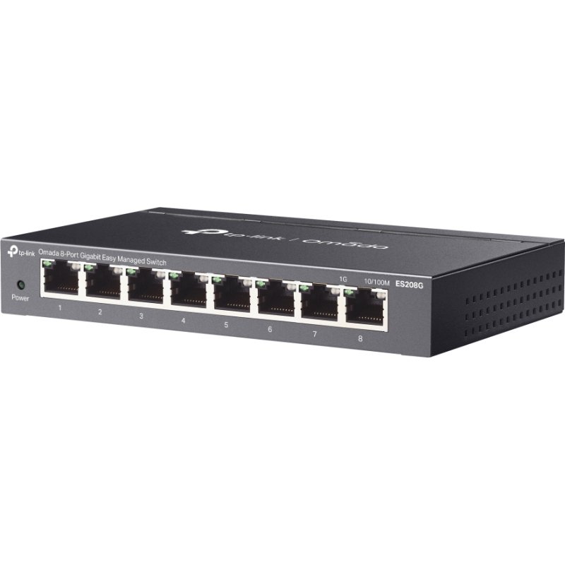 TP-Link Omada ES208G commutateur réseau Géré L2 Gigabit Ethernet (10/100/1000) Noir