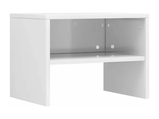 Table de chevet Blanc brillant 40 x 30 x 30 cm Aggloméré