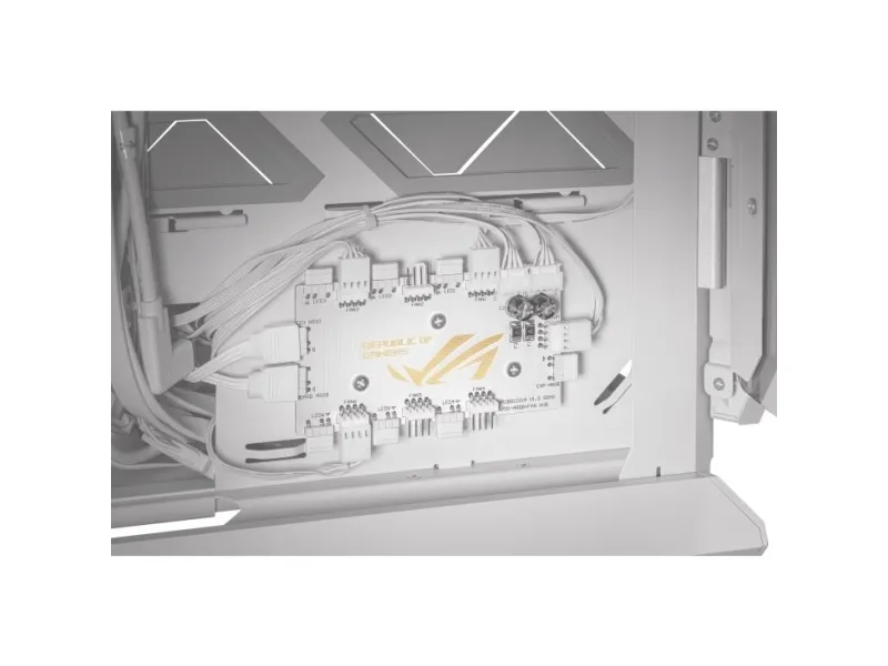 ASUS ROG Hyperion GR701 - FT gaming - udvidet ATX - sidepanel med vindue (hærdet glas) - ingen strømforsyning - hvid - USB/Lyd