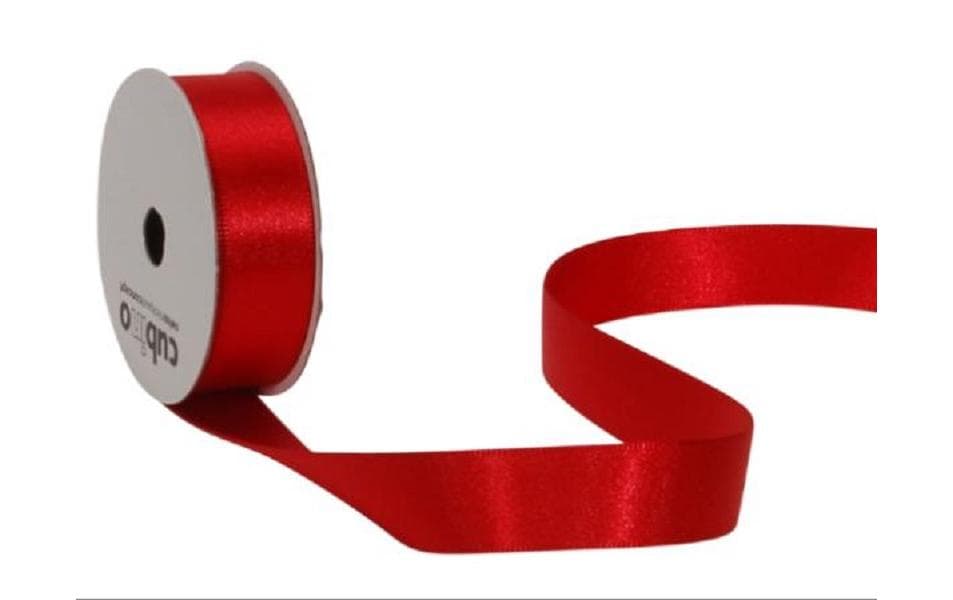 Satinband 16 mm x 5 m, RotGeschenkband aus Textil