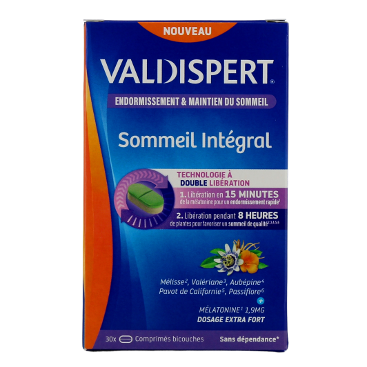 Valdispert Sommeil Intégral : mélatonine et plantes pour mieux dormir