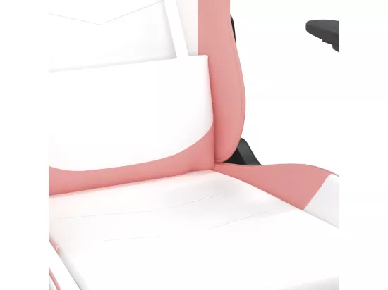 Chaise de jeu de massage Blanc et rose Similicuir