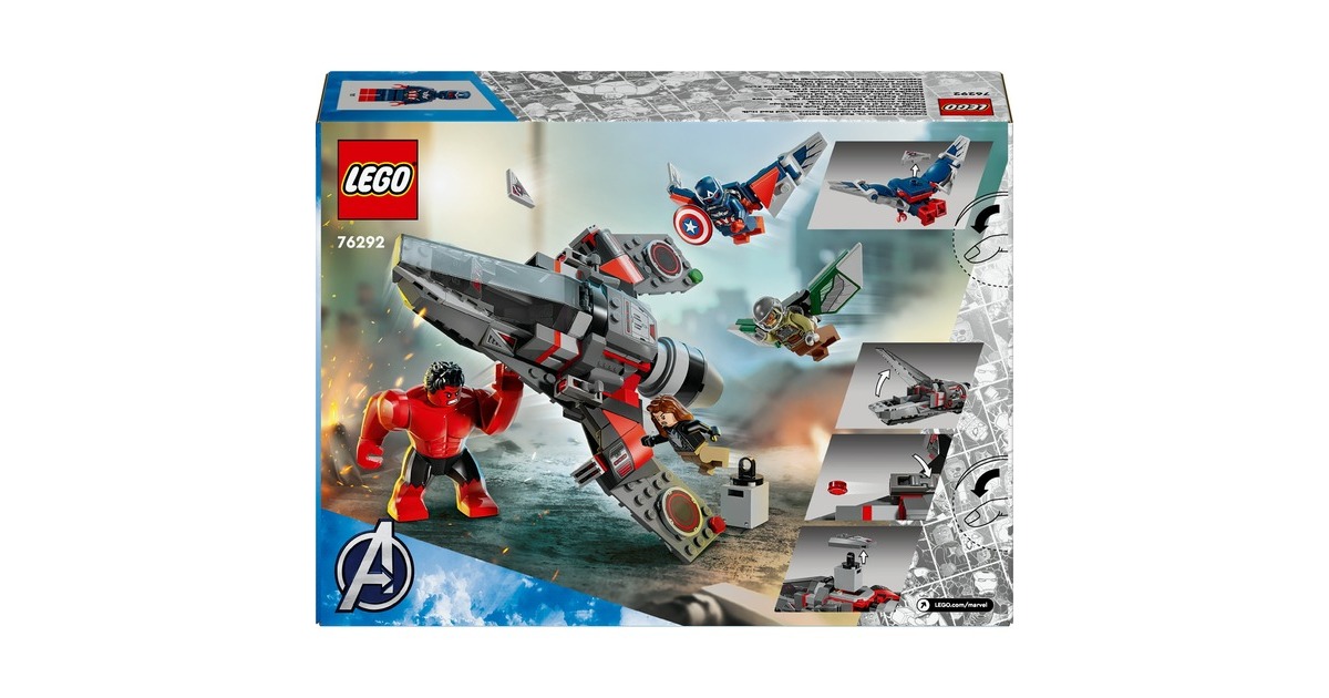 LEGOMarvel - Captain America vs. Rode Hulk duel Constructiespeelgoed  (76292)