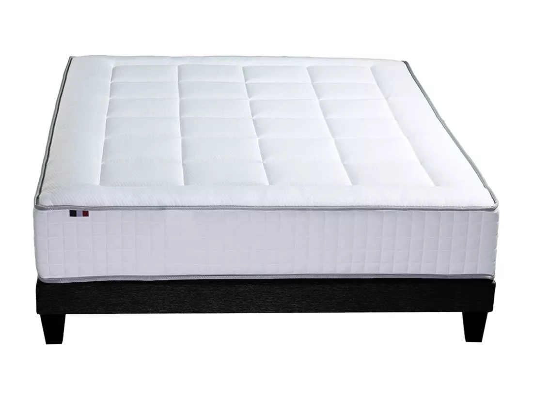 Ensemble matelas Ressorts 7 zones H28cm + sommier PALACIO FABRICATION FRANCAISE Dimensions - 140 x 190 cm