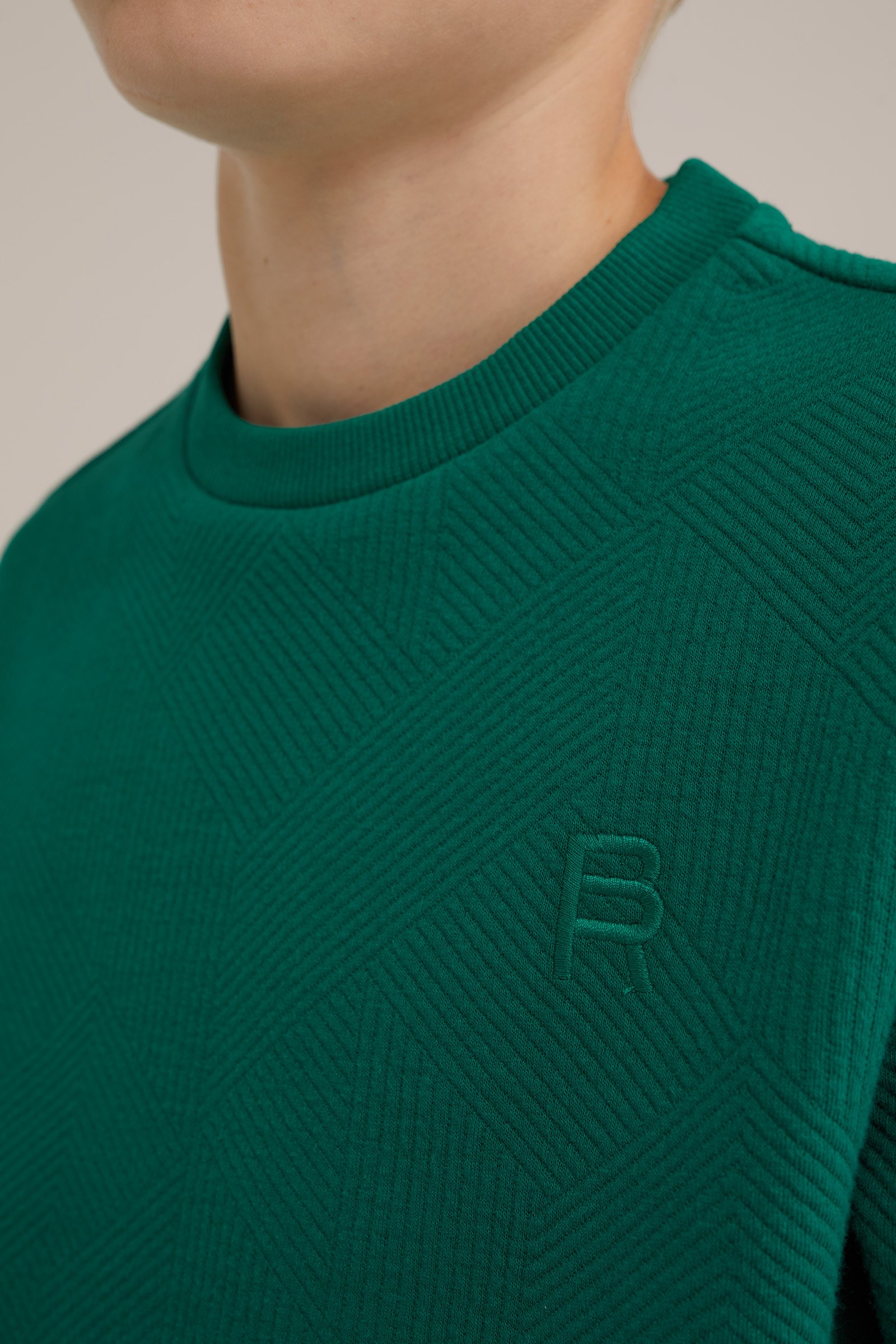Jongens sweater met structuur Blue Ridge Felgroen