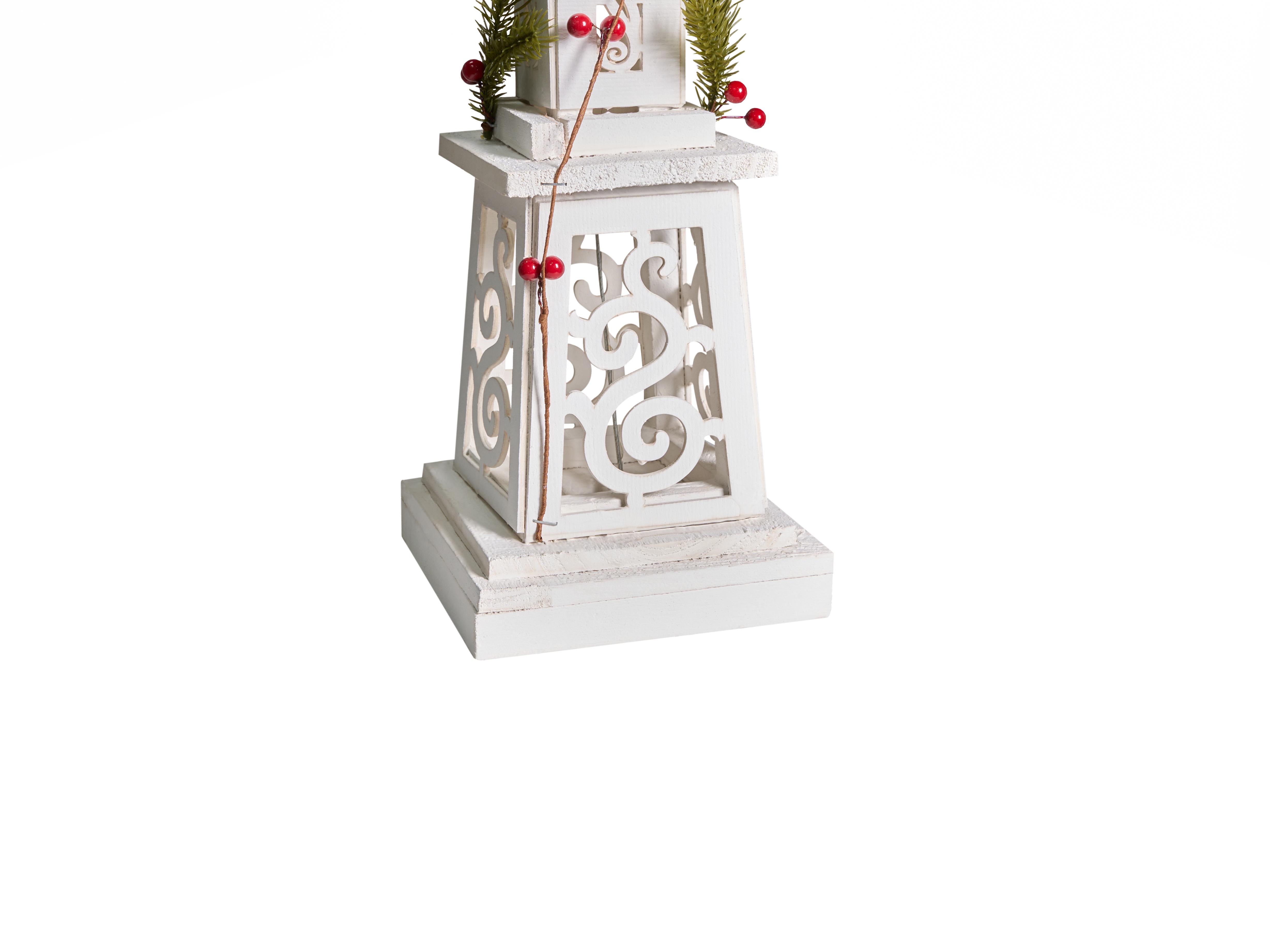 Kerstdecoratie LED LUMMENE Kerstlantaarnpaal 80 cm Wit