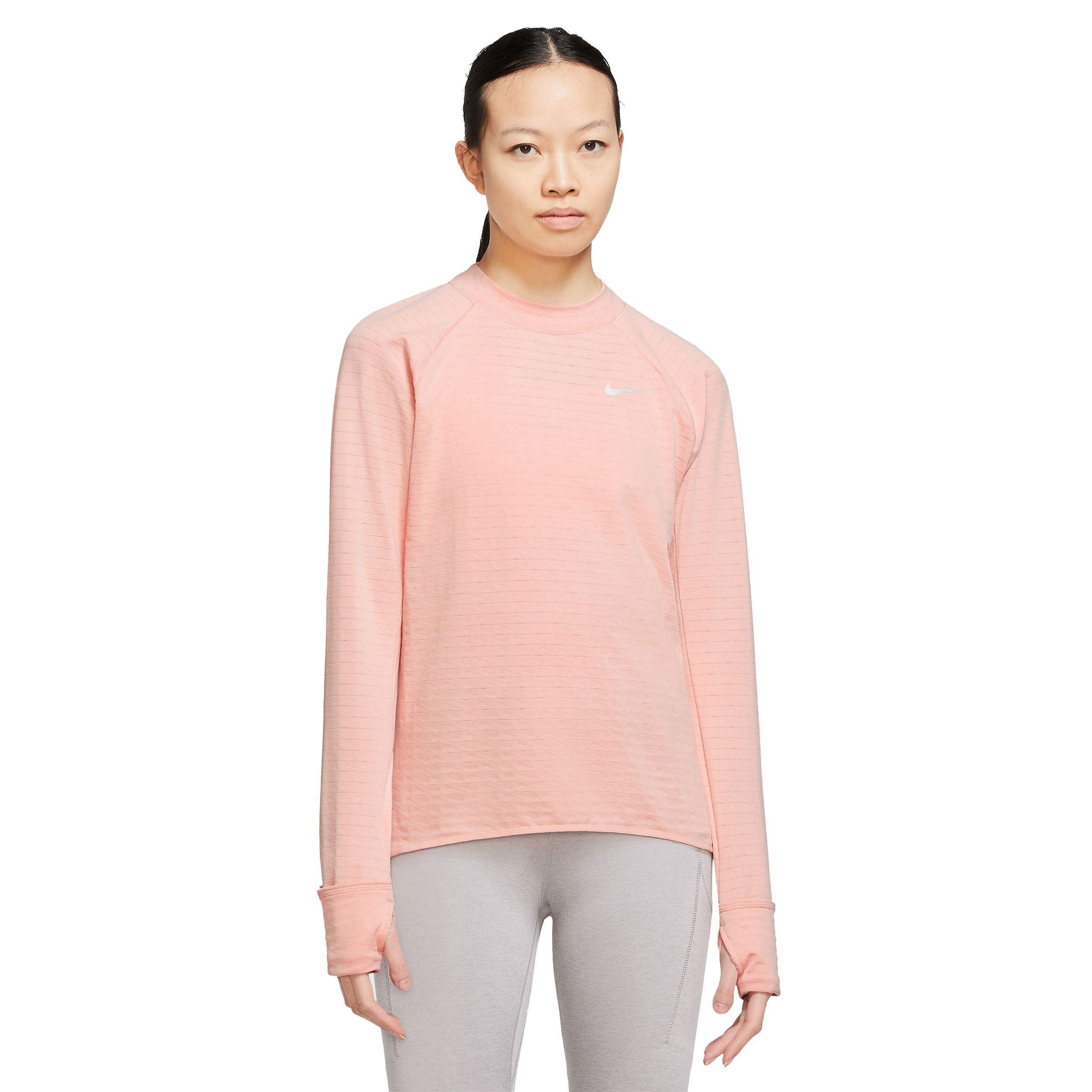 Nike Therma-Fit Element Crew Top De Course Femmes - Beige , Gris