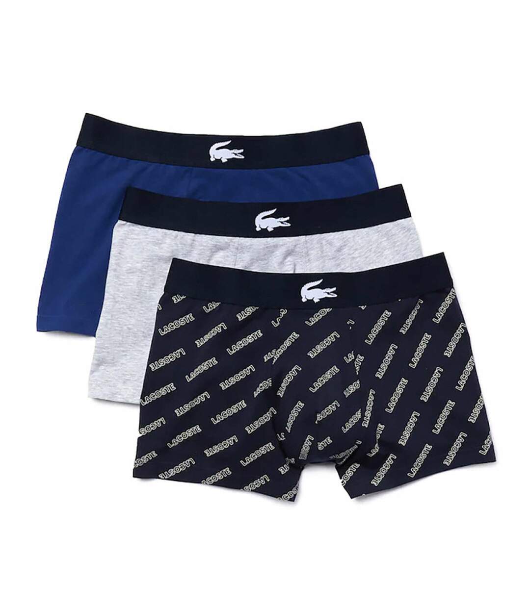 x3 Boxers Marine/Bleu/Gris Homme Lacoste BCK