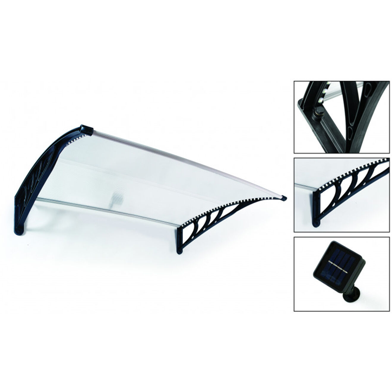 Pratik Garden Marquise LED noire - 150x80 cm