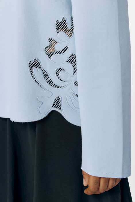 Object blauwe dames sweater