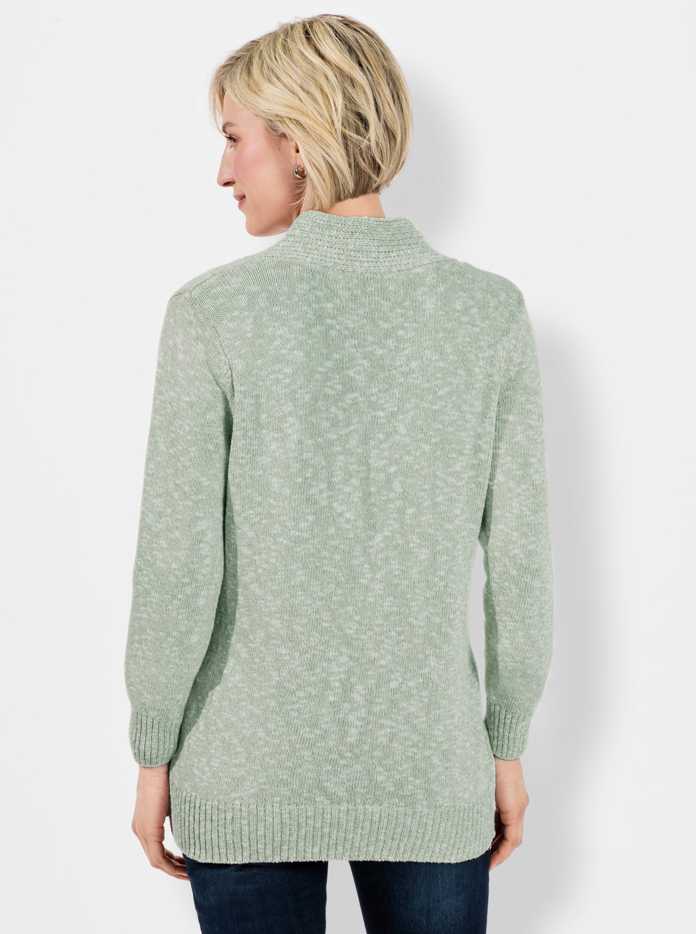 V-Ausschnitt-Pullover in 2-in-1-Optik