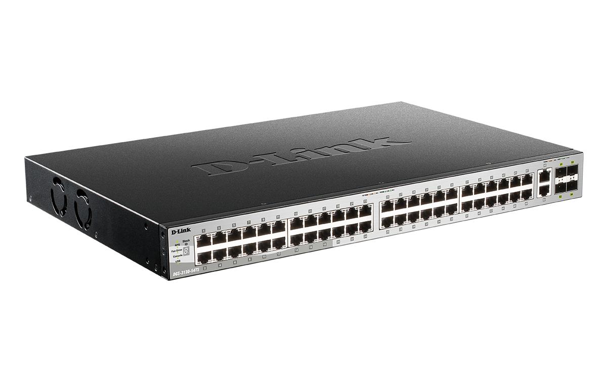 Switch DGS-3130-54TS 54 Port<br>Gigabit Layer 3 Stackable Managed Switches DGS-3130 Series