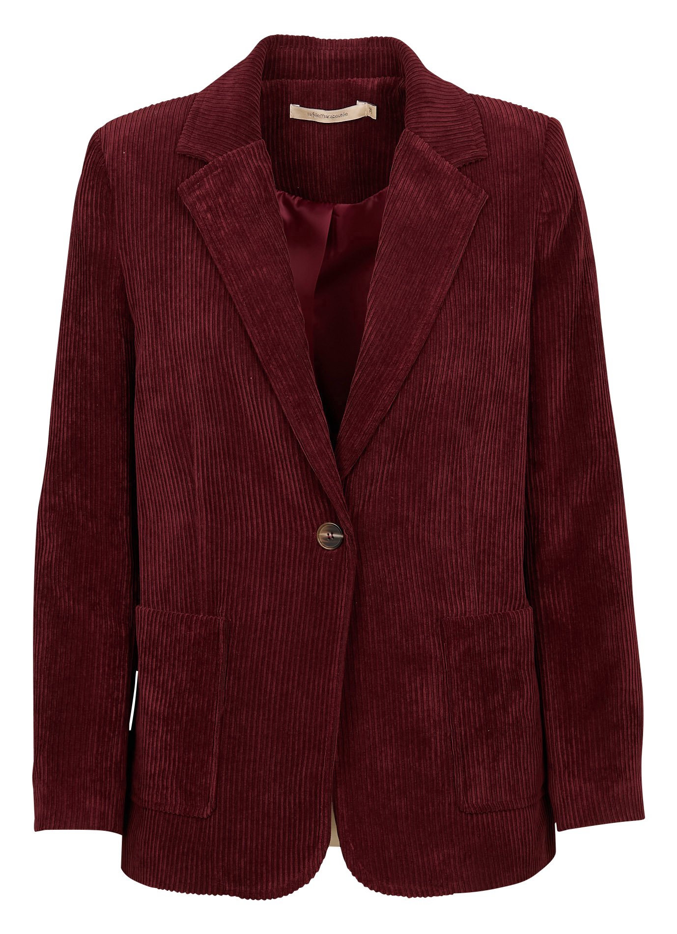Veste de tailleur côtelé | Marron
