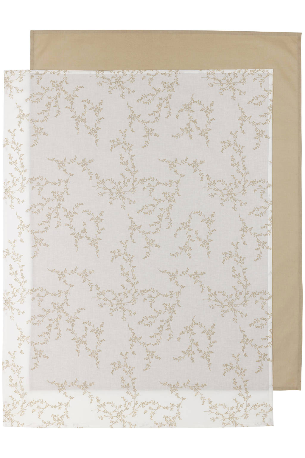 baby ledikantlaken - set van 2 100x150 cm Branches sand / Uni sand