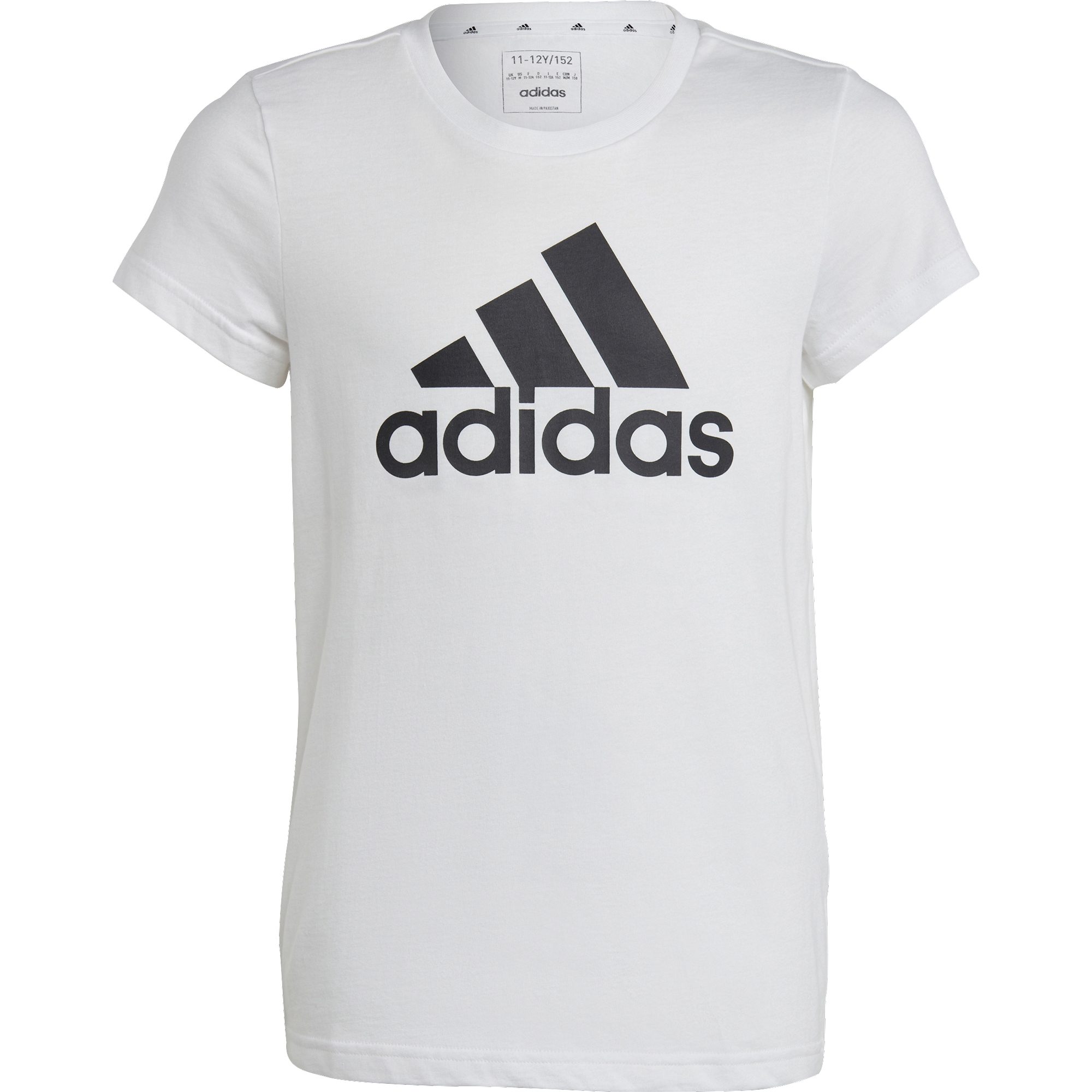 adidas Essentials Big Logo Cotton T-Shirt Mädchen weiß