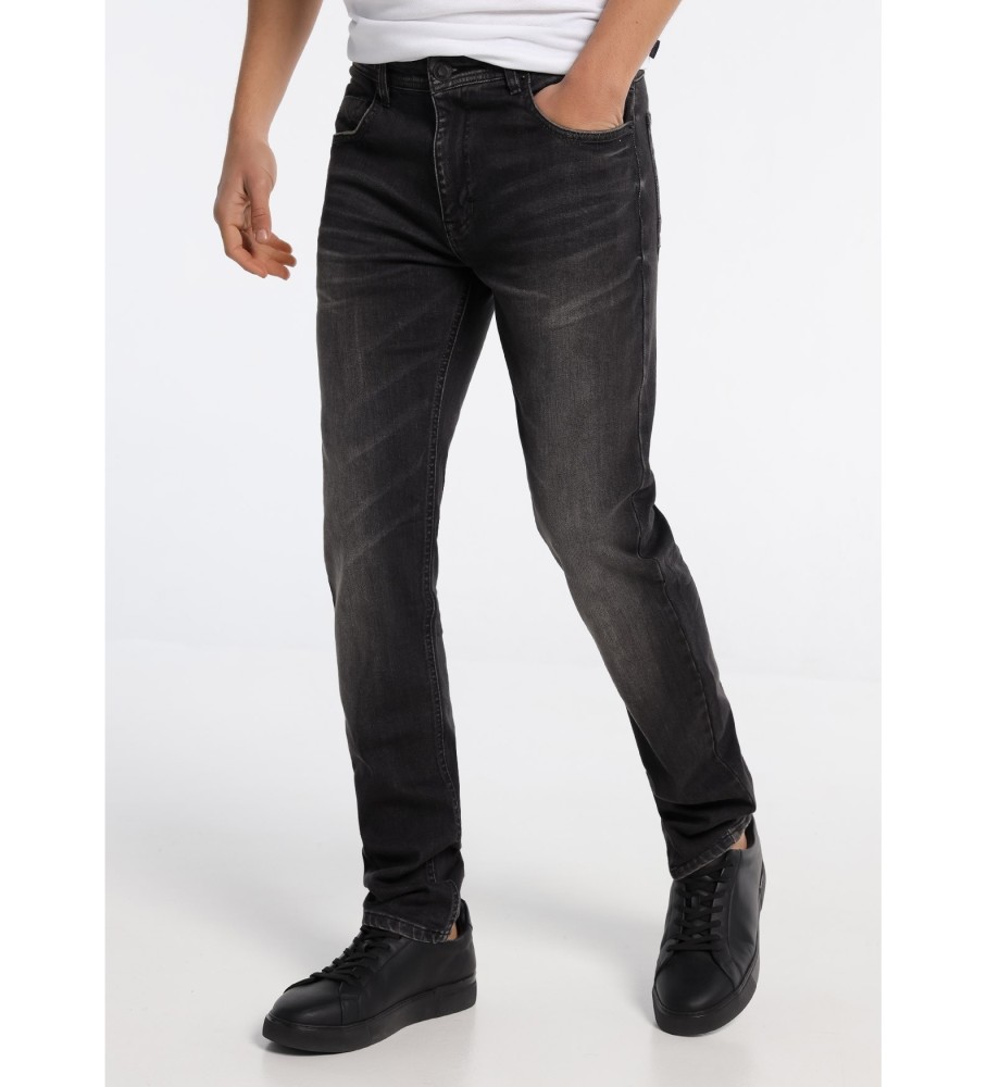 Calça Jeans Slim Cinza Escuro Six Valves | Slim cinza