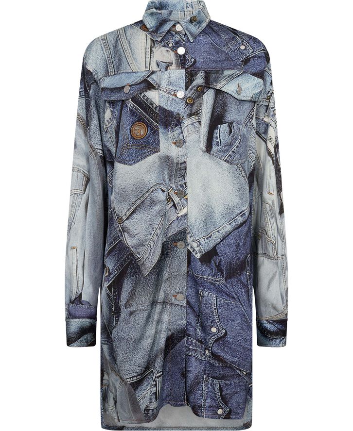 Mo5ch1no jeans Jacket Fantasy print only one colour