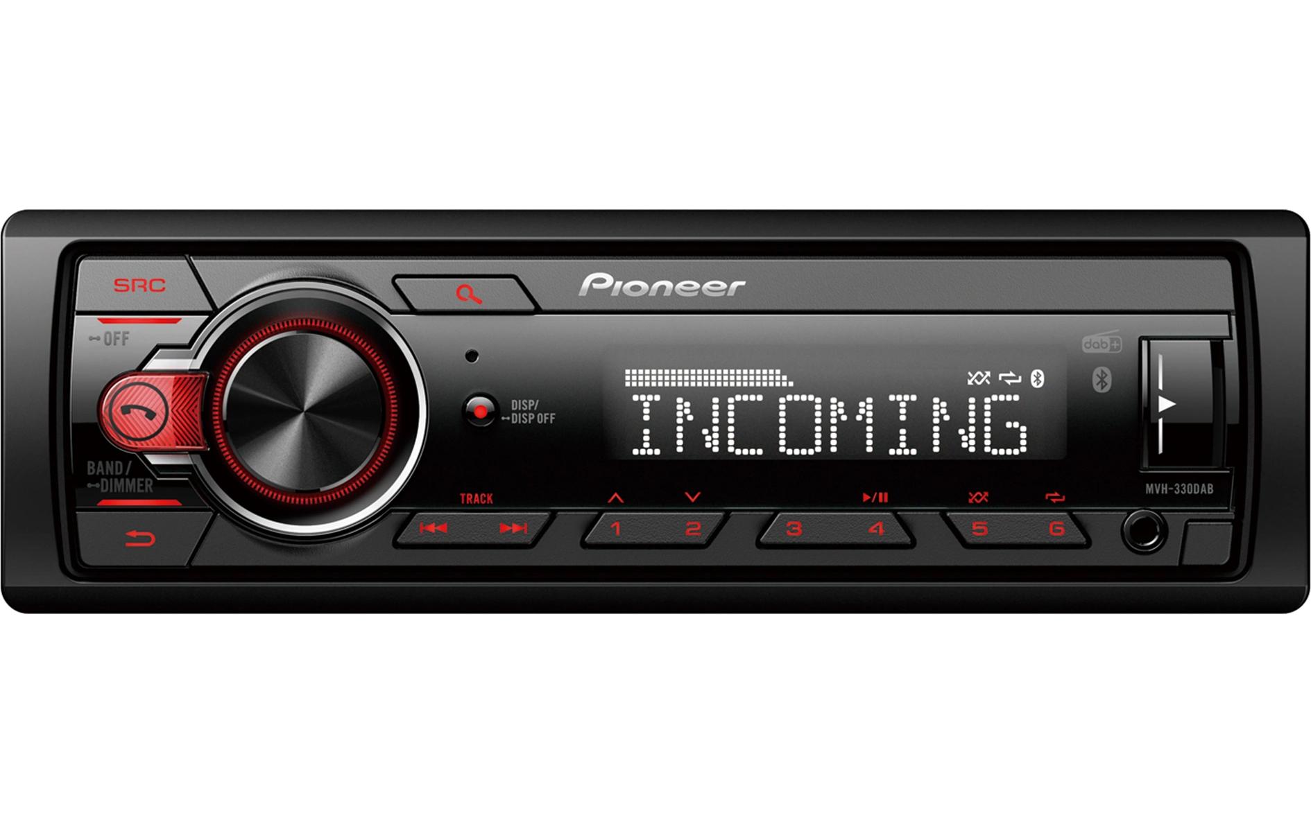 Autoradio MVH-330DAB 1 DIN<br>Pioneer MVH-330DAB Auto Media-Receiver Schwarz 200 W Bluetooth