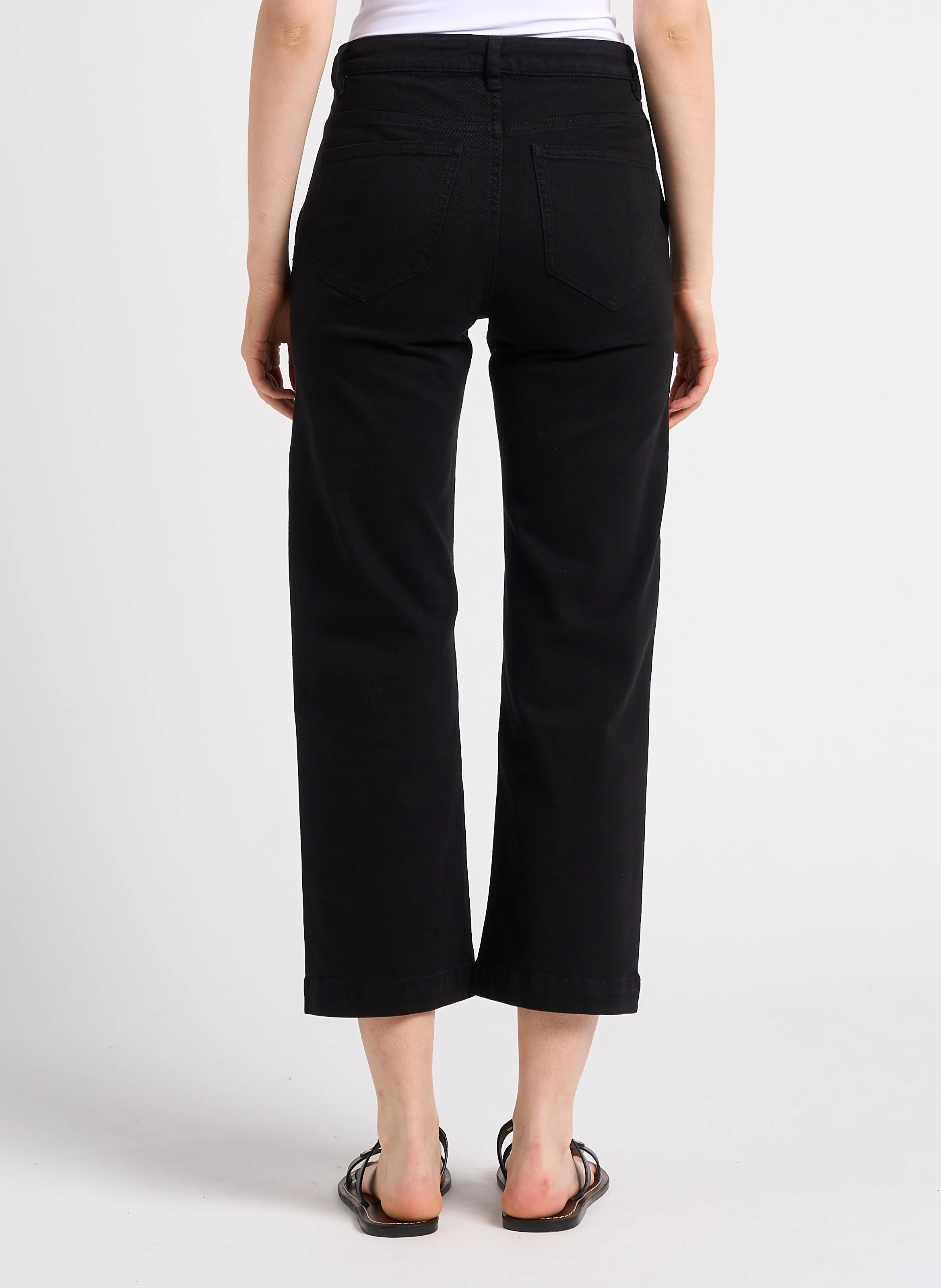 MOSS - Jean droit en coton stretch| Noir