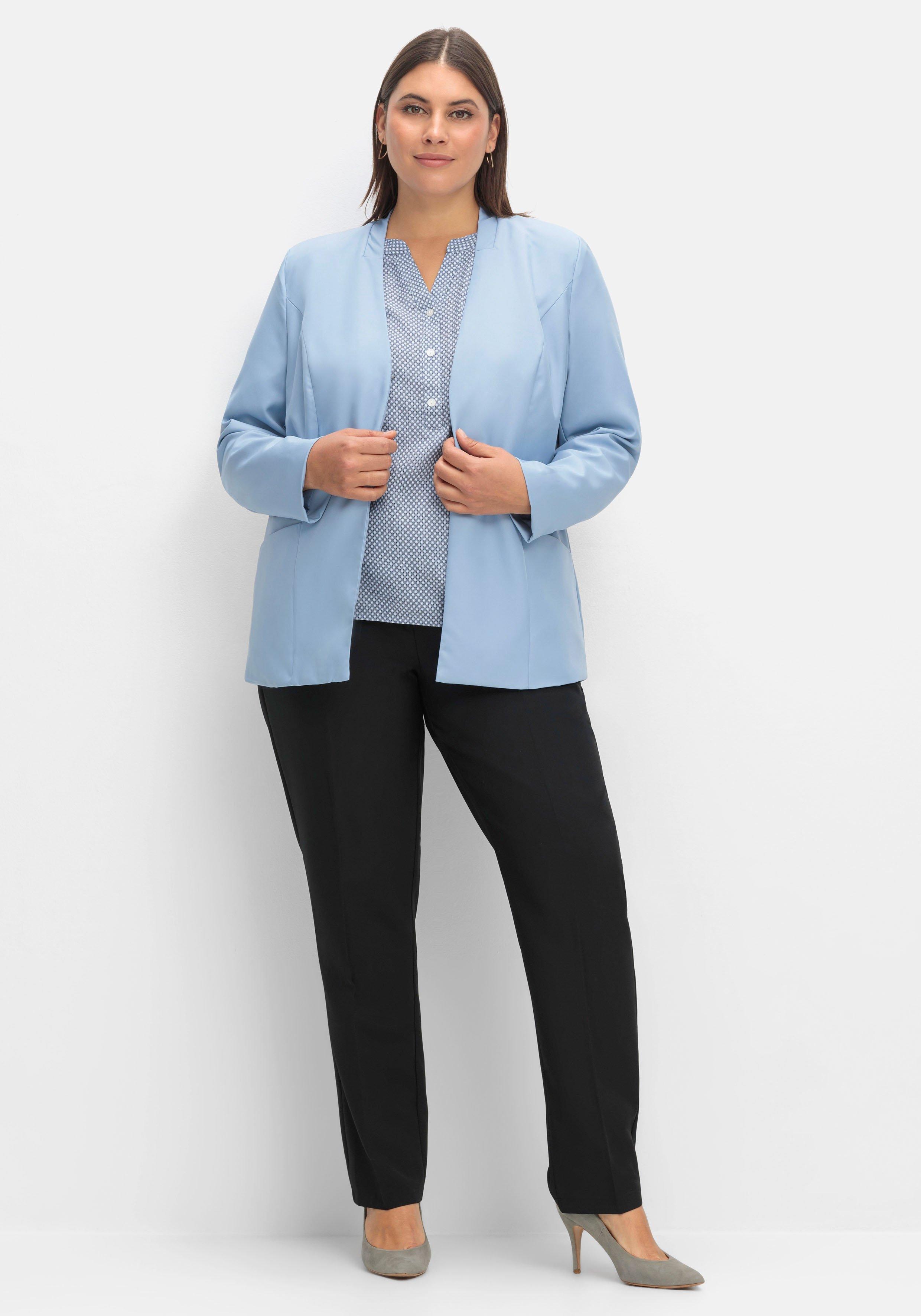 Kragenloser Blazer mit Hakenverschluss
