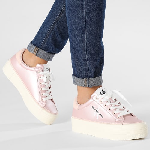 Baskets Femme Vulcan Flatform Lace Up 1037 Pearlized Peach Blush