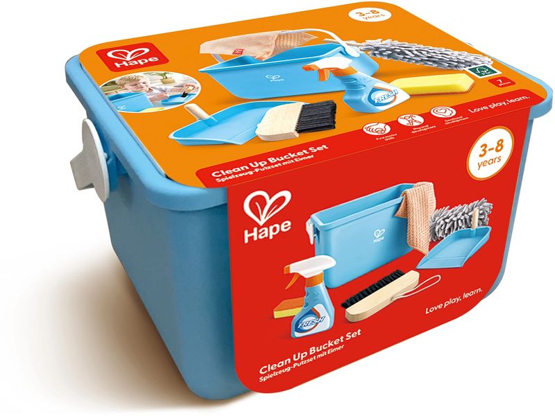 Hape Spielzeug-Putzset mit Eimer Reinigungs-Spielzeug