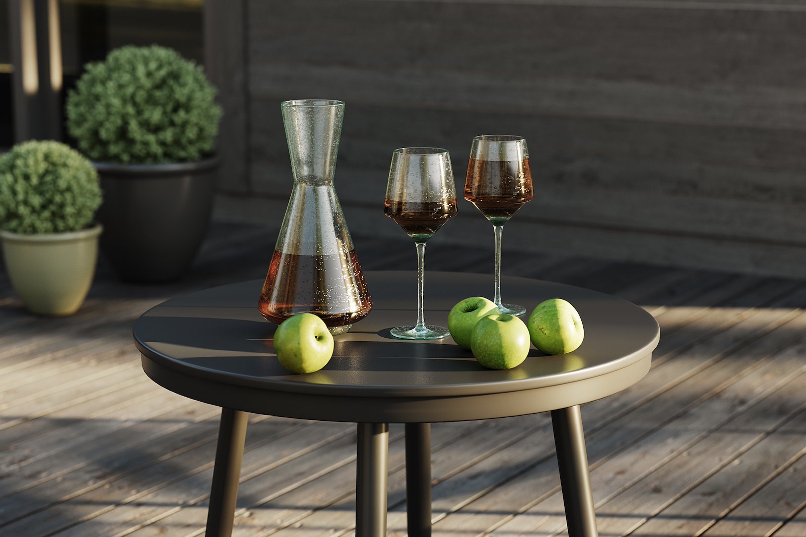 Aura karaffel Lys grønt glass Ø14,2 H27 cm