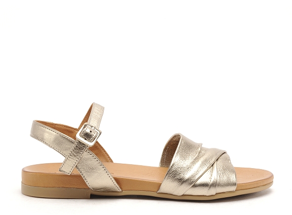 Coco abricot nu pieds plats femme mijoux bronze