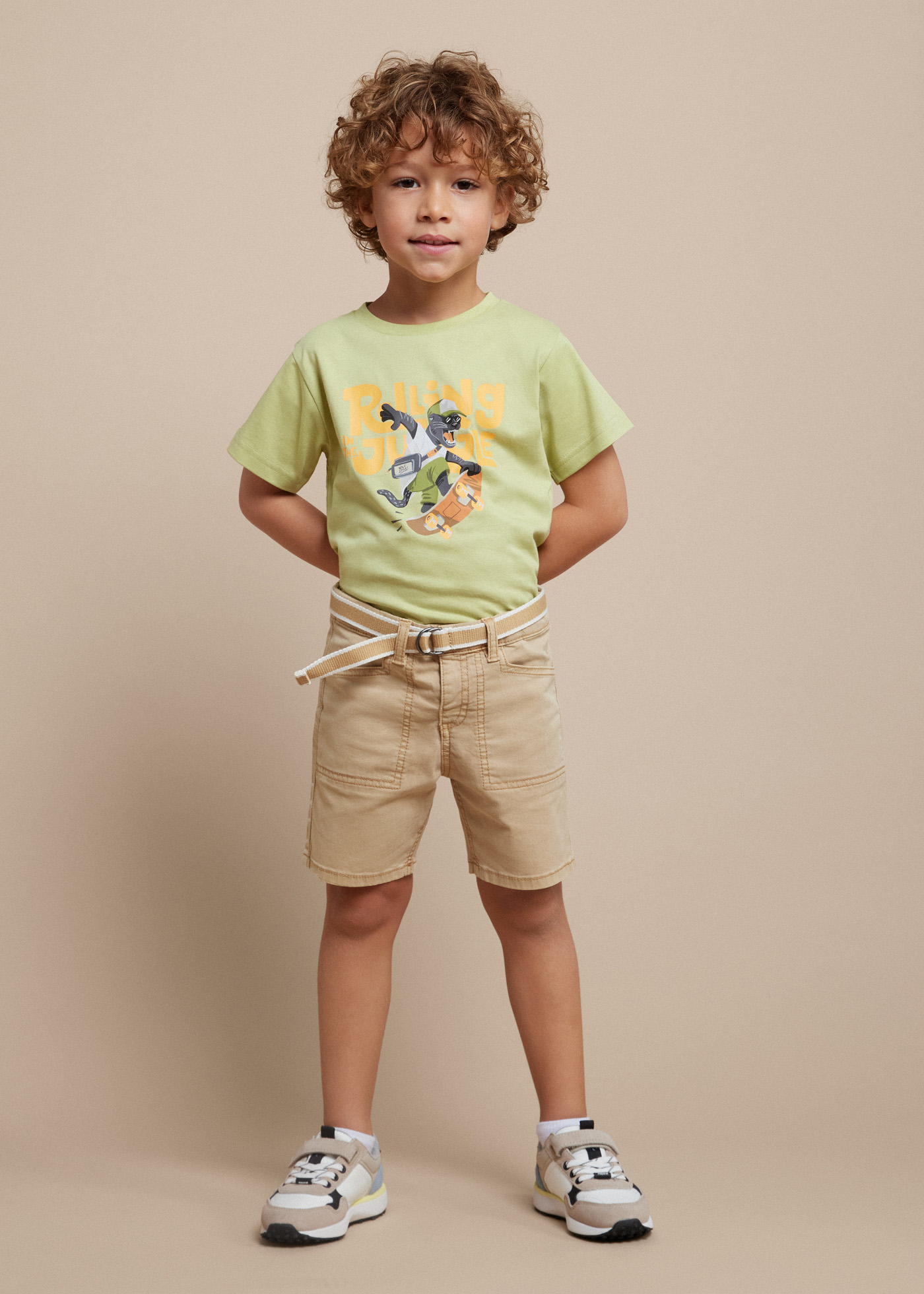 Bermuda infantil Better Cotton com cinto