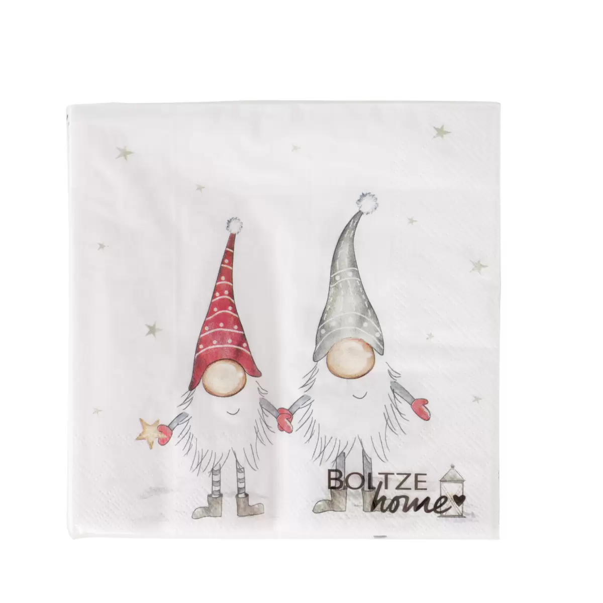 Serviette Weihnachten Snorre beige,weiss