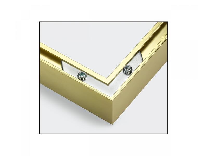 Schipper Zubehör Alurahmen Gold 40 x 50 cm Dezenter Bilderrahmen ohne Glasscheibe