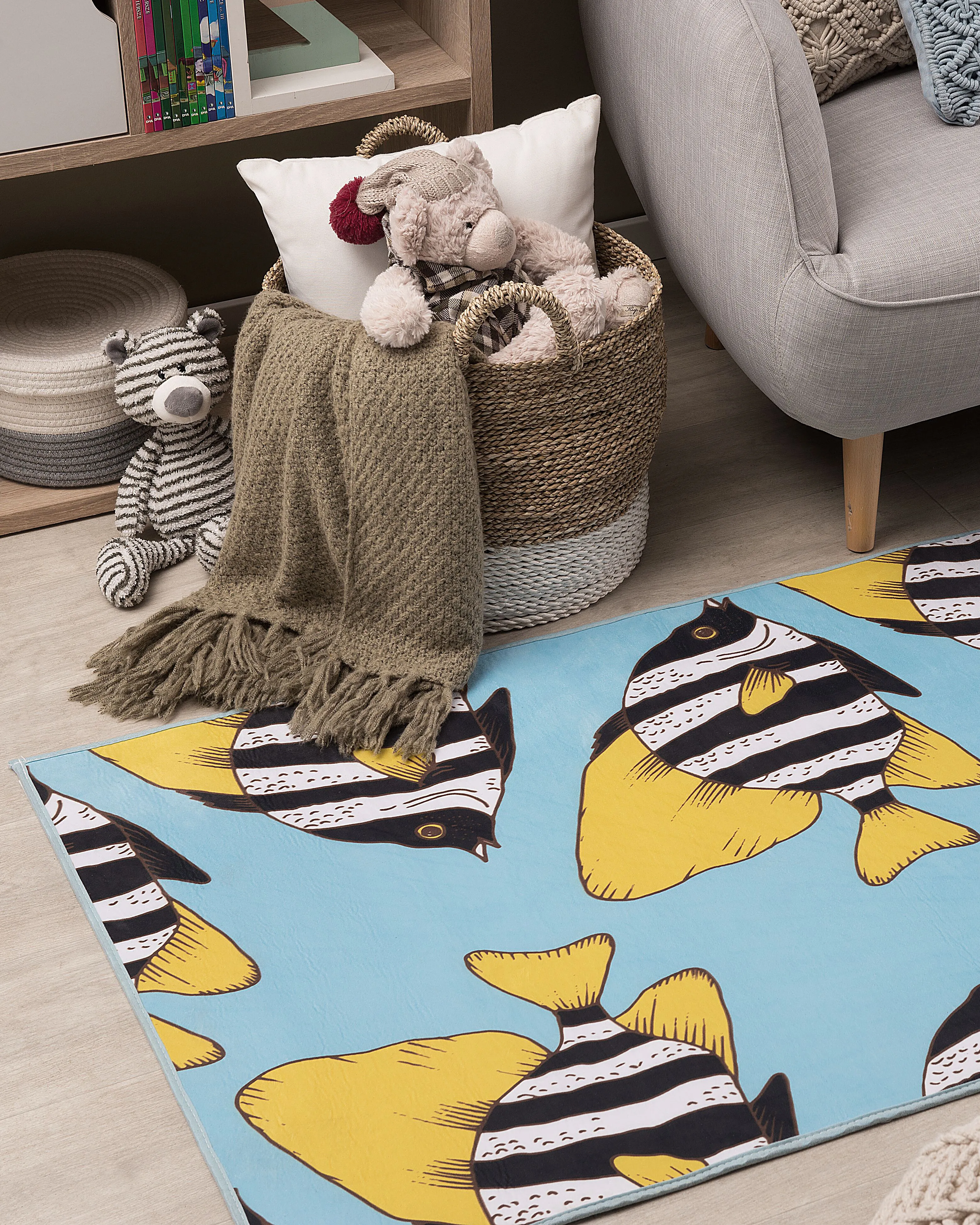Kindervloerkleed FIZME Blauw 80 x 140 cm