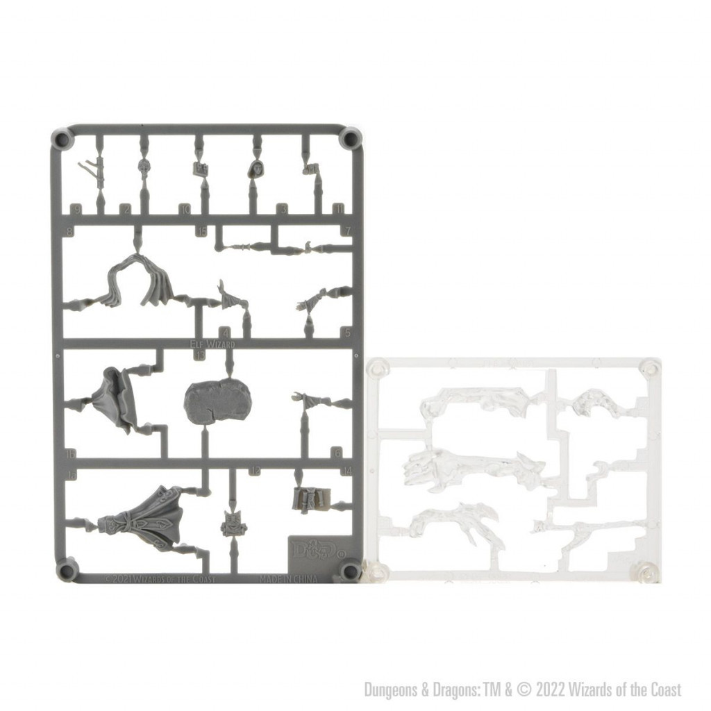 D&D Frameworks Unpainted Miniatures - Elf Wizard Female