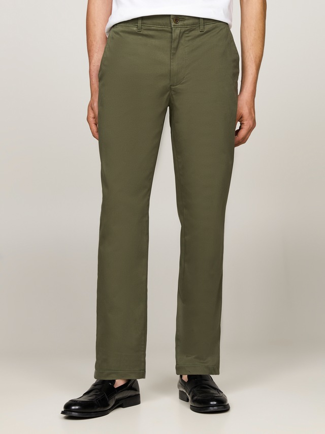 Tommy Hilfiger Chinohose »DENTON CHINO SATIN«  mit Gesässtaschen mit Knopf, Logostickerei