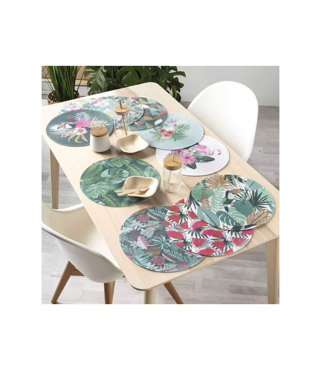 Set de Table Imprimé Alba 35cm Vert