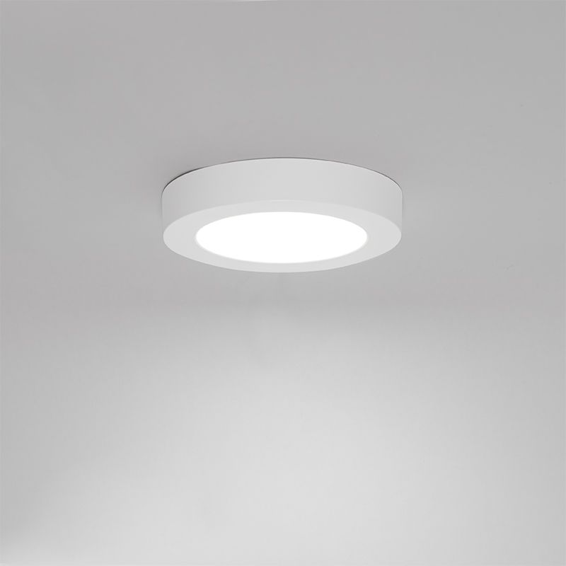 Set van 6 In- of opbouwspot wit 14 cm incl. LED 3 staps dim to warm met dipswitch - Trans