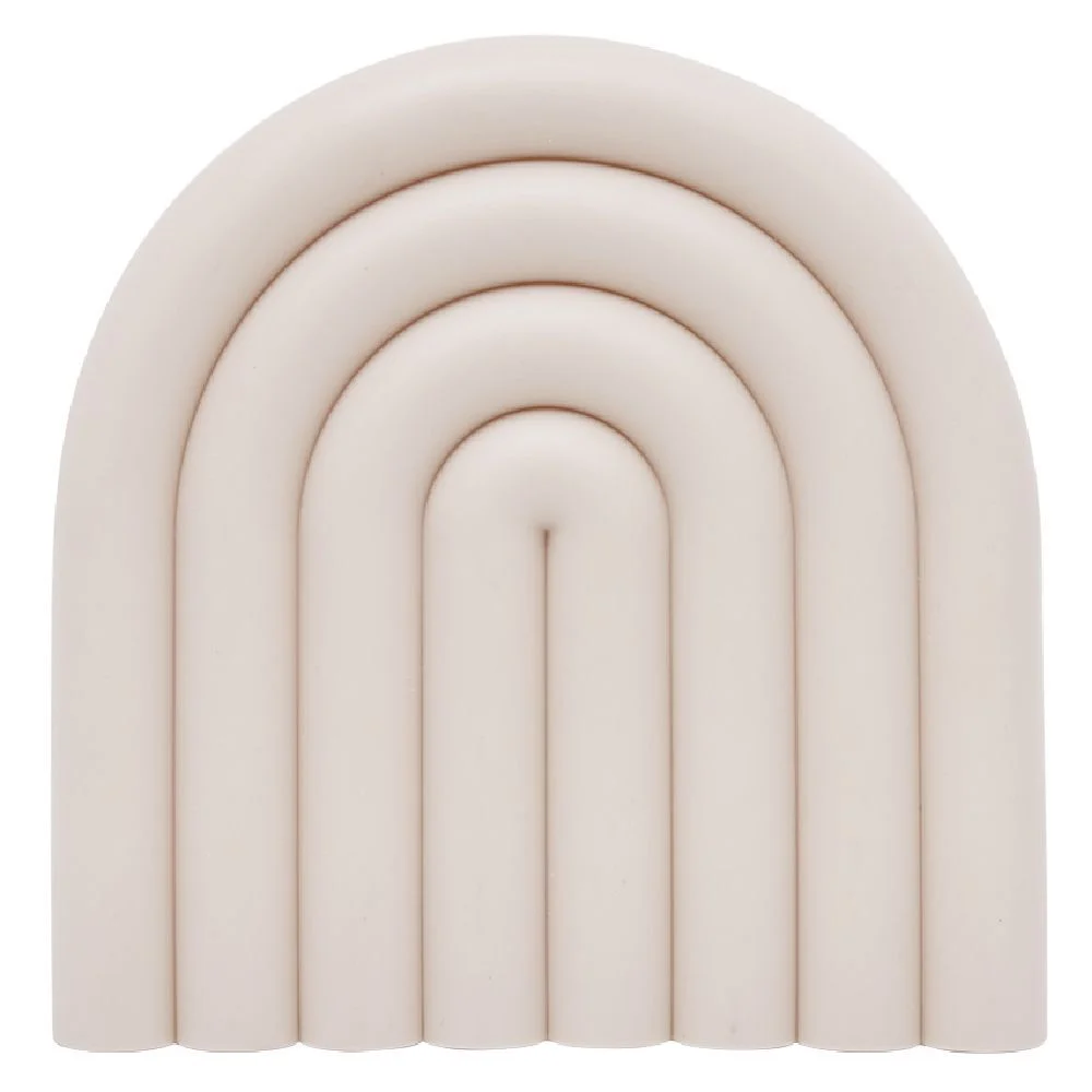 Dessous de plat forme arc-en-ciel uni 15x15cm